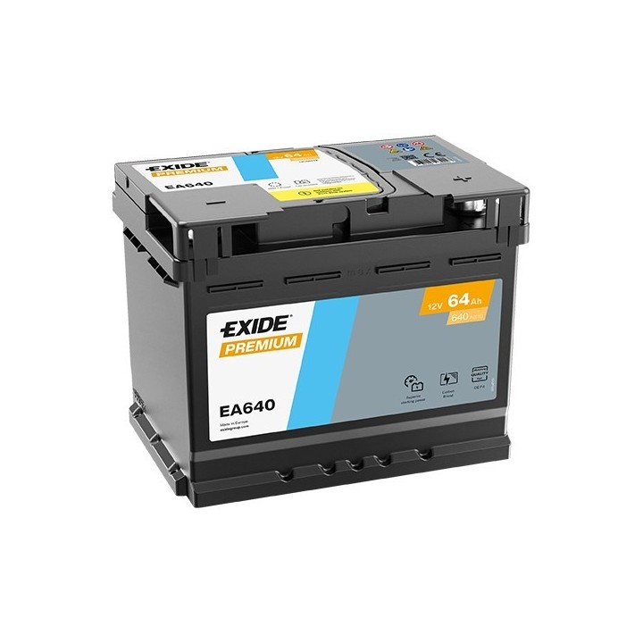 EXIDE Startovací baterie PREMIUM 12 V, 64 Ah EA640