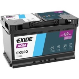 EXIDE Startovací baterie AGM Start-Stop 12 V, 82 Ah EK820