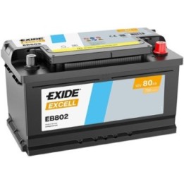 EXIDE Startovací baterie EXCELL 12 V, 80 Ah EB802